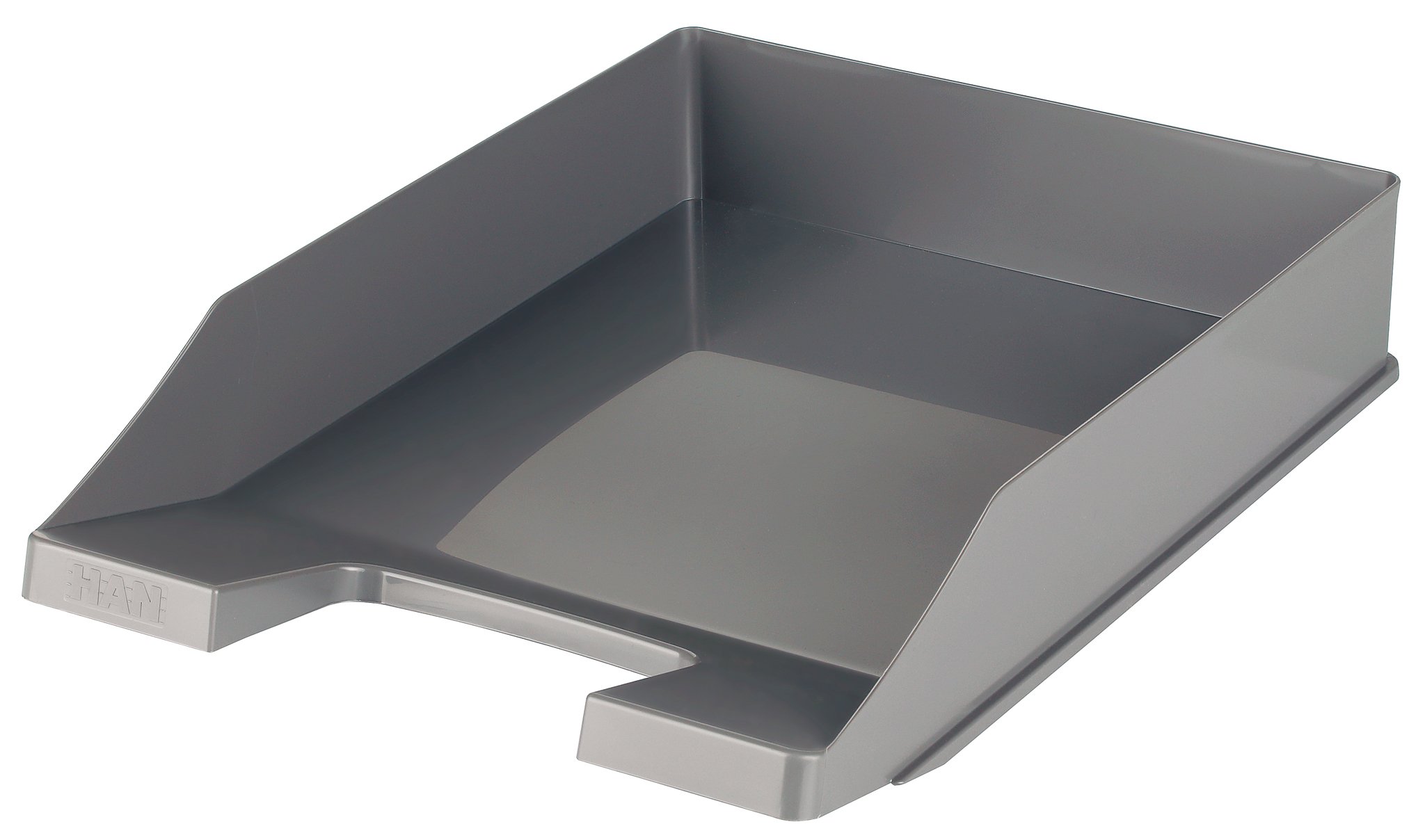 HAN 1027-X-191, KLASSIK letter tray. Modern, stylish and glossy, pack of ten, dark-grey