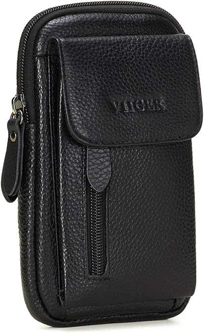 レザー製 小型 旅行用 財布 クロスボディバッグ 縦型 携帯電話用ポーチ ベルト取付型ホルスター ミニショルダーバッグ ベ ルトポーチ 男性向け 対応機種 Iphone Xs Max X 6 7 8 Plus Galaxy S8 S9 S10 Plus Viiger ポーチ Amazon