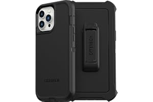 OtterBox iPhone 13 Pro Max & iPhone 12 Pro Max Defender Series Case - BLACK, Rugged & Durable, with Port Protection, Includes Holster Clip Kickstand