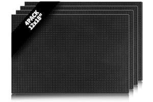 4 Pcs Bar Mats for Countertop 18 x 12 Inch Rubber Silicone Bar Drying Coffee Non Slip Mat for Bartending Home Cocktail Bars R