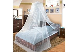 Twinkle Star Bed Canopy for Single to King Size Beds, Elegant Dome Bed Netting Canopy Curtains Canopy for Single to King Size