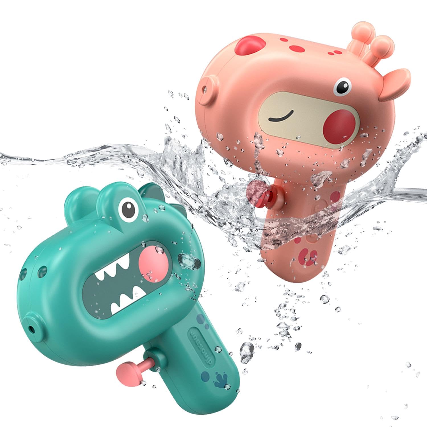 2 Pieces Cartoon Animal Water Gun - Mini Squirt Gun for Children
