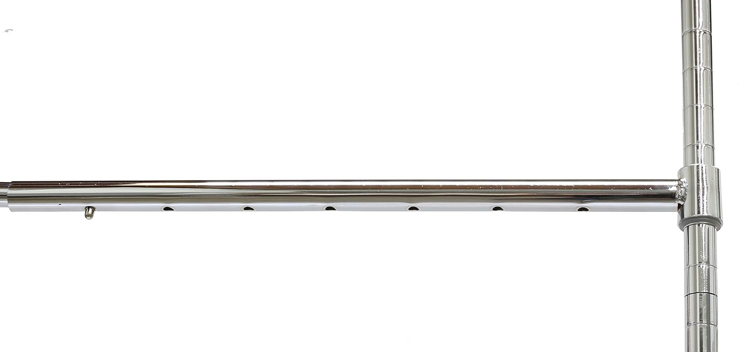 SimpleHouseware Adjustable Closet Hanging Rod, Chrome eBay