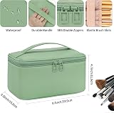 Ethereal Travel Makeup Bag Large Capacity Green Waterproof Cosmetic Organizer view 4