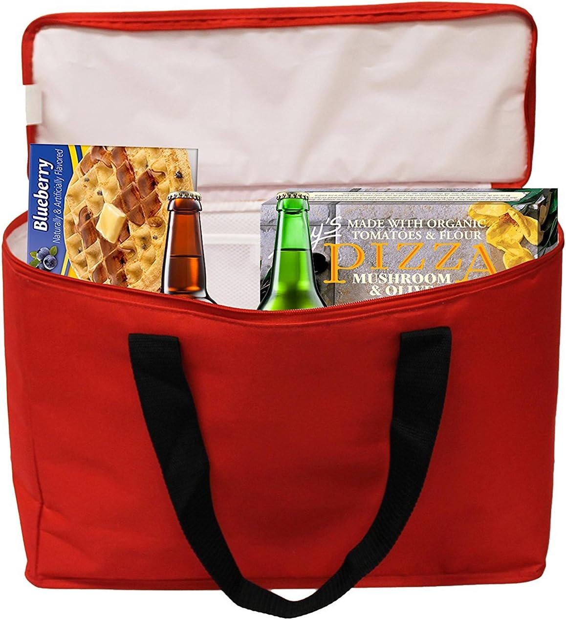 extra large nylon tote bag with zipper