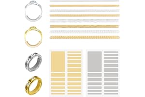 UBRAND Invisible Ring Size Adjuster for Loose Rings, Spiral Ring Tightener, Jewelry Adjusters Fit Wide Rings, Ring Guards for Golden, Silver and Diamond Rings