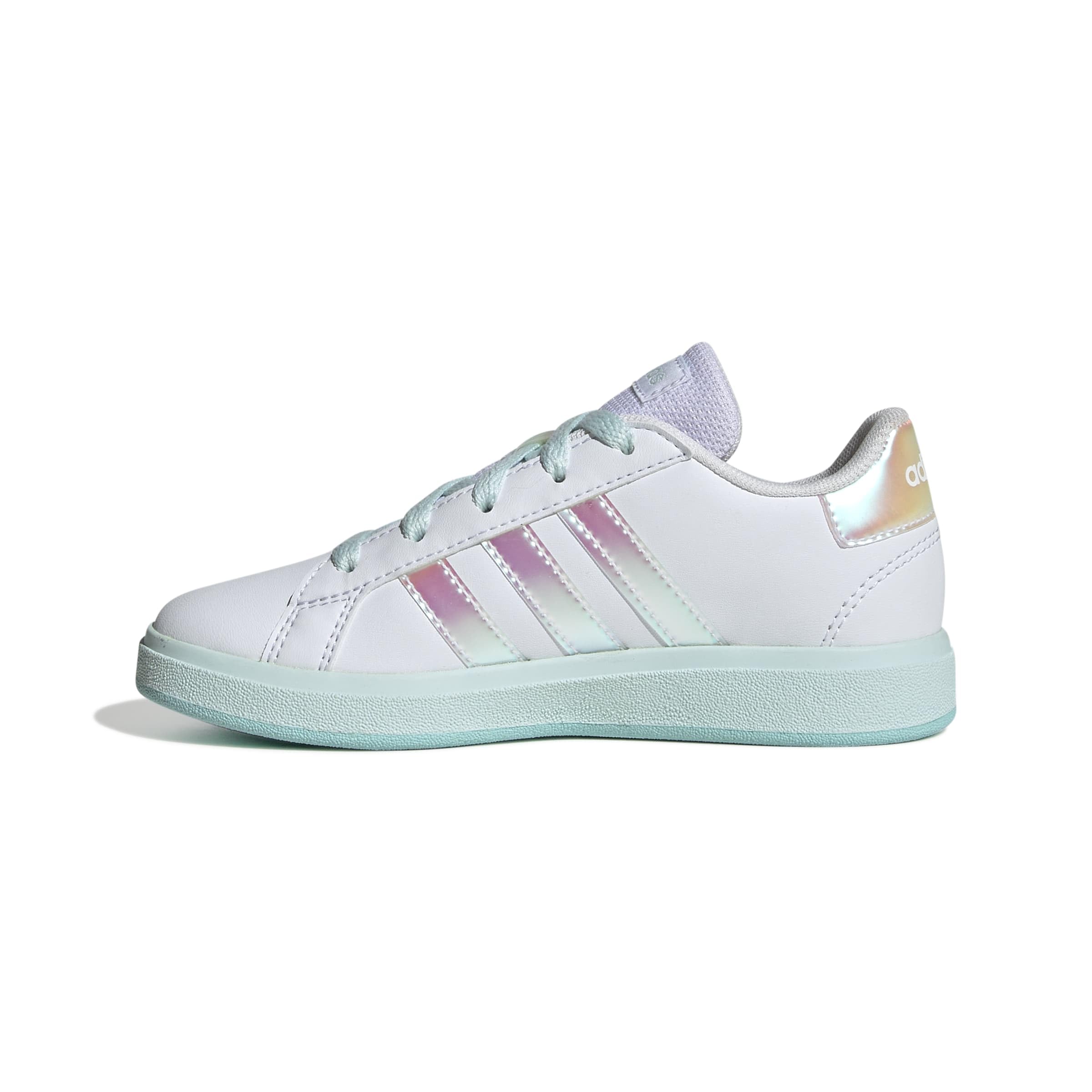 Adidas Unisex-Kids Grand Court 2.0, White/Flash Aqua/Halo Mint, 3.5