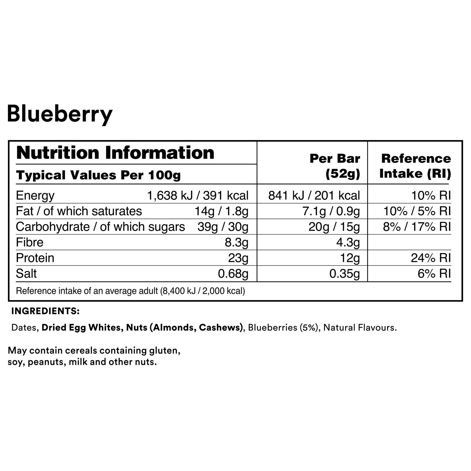 RXBAR, Protein Bar, Blueberry, Gluten Free, Breakfast Bar, 12Pack