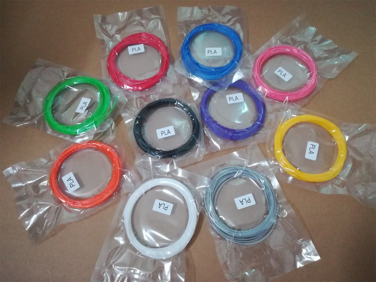 PLA 3D Pen Filament Refills (10 Colors, 16 Feet Each) 1.75mm PLA Filament for 3D Printer Pen by CFTech (10 Color)