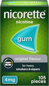 Nicorette Original Gum 4 mg 105 Pieces Pack of 5 Stop Smoking Aid view 1