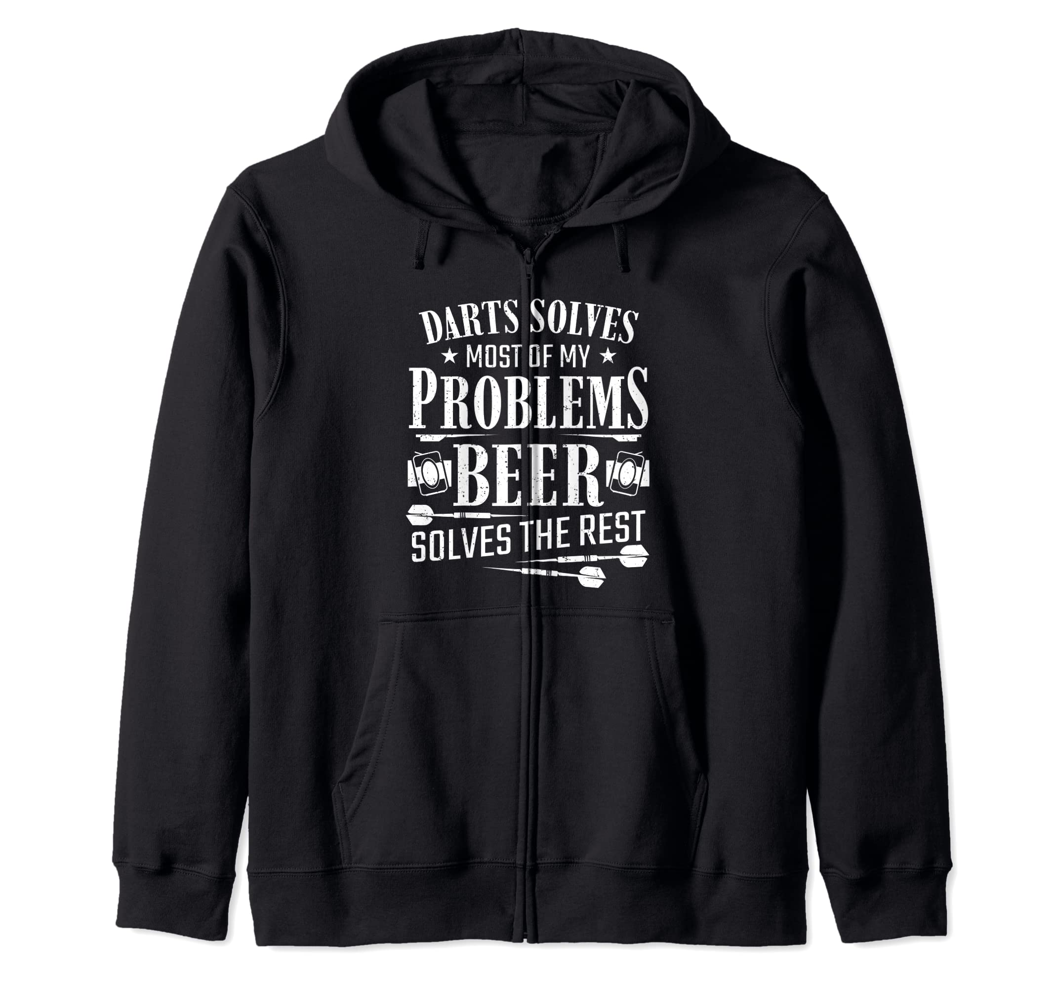 Dart Outfit For Darts Player Dartboard Zip Hoodie