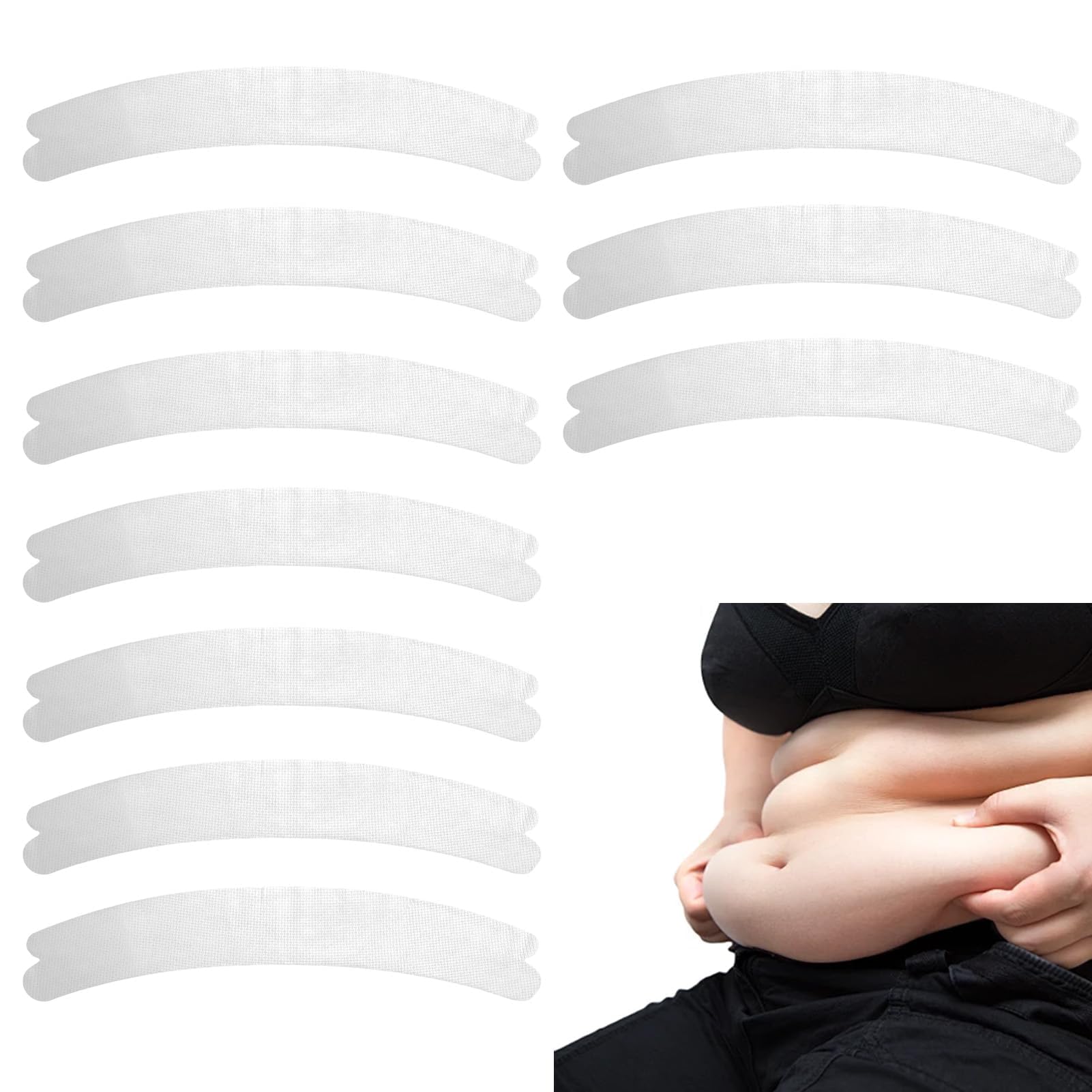 Photo 1 of 10 Pcs Cotton Tummy Liners for Sweat Rash Under Belly Disposable, 69x11cm Plus Size Absorbent Pads for Men & Women, Soft Under Belly Sweat Liners to Prevent Skin Irritation