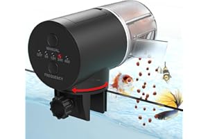 JUZPETZ Automatic Fish Feeder for Aquarium, Vacation, 7, 14 Day Auto Food Dispenser with Timer, 200ml Large Capacity, Battery Powered, Ideal for Turtle/Fish Tank Aquarium Accessories, Batteries Included