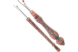 DAZZLEIMART 2Pcs Metal Seam Ripper Set, European Vintage Carved Handle Stitch Ripper, Sharp Seam Ripper Tool for Sewing with Storage Cases, Durable and Handy Crafting Removing Threads Tools