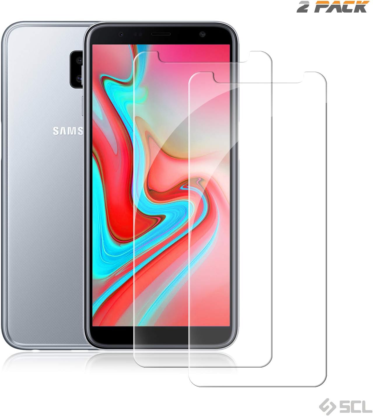 Samsung Galaxy J6 Plus Screen Protector,J6 Plus Screen Protector,SCL 9H Tempered Glass Screen Protector (6.0 Inch) (2-Pack), 2.5D Rounded Edge Glass Film, Anti-Scratch, Anti-Fingerprint, Bubble-Free