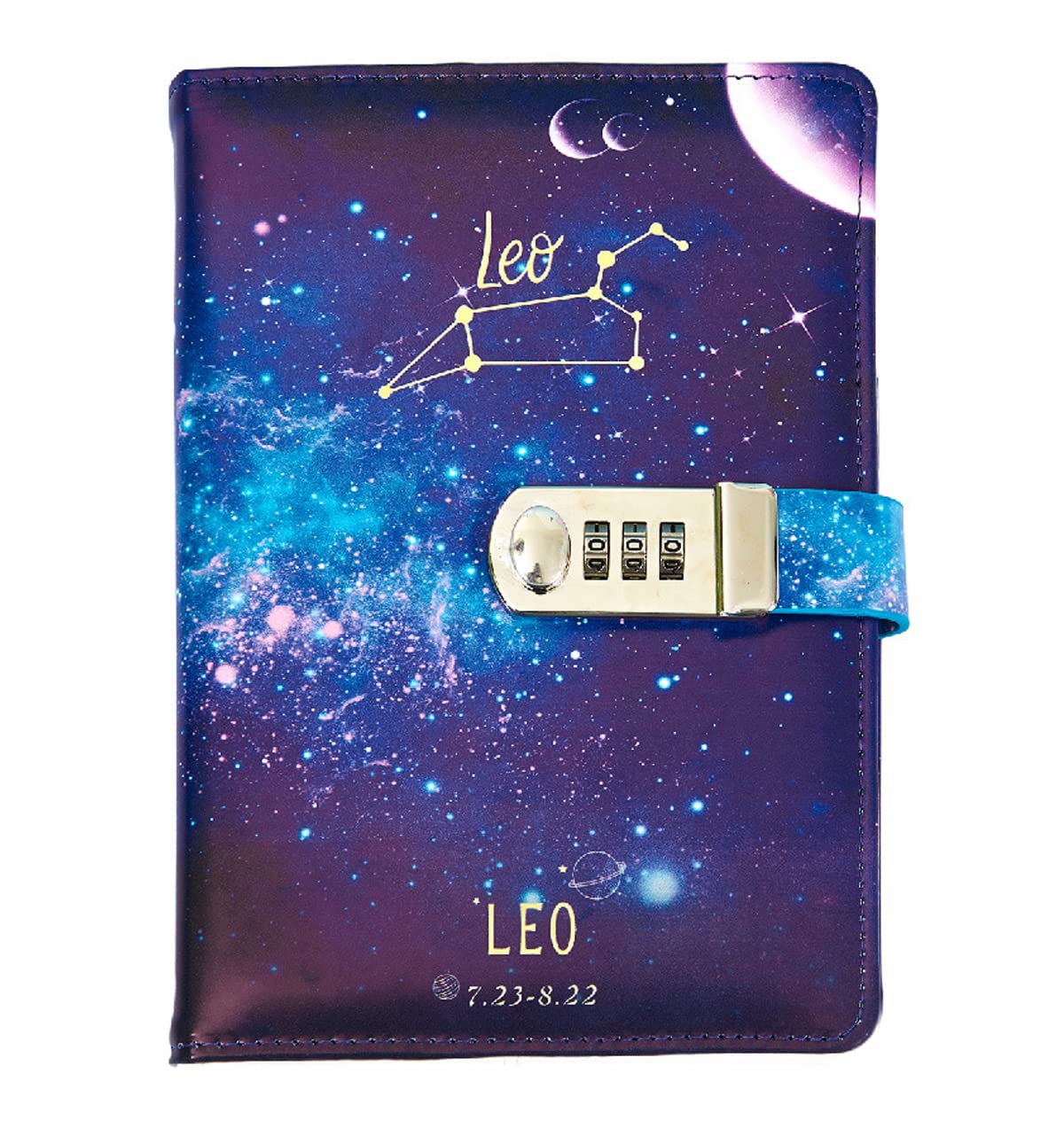 LinYesh Journal with Lock for Women, Lockable Diary for Women Men Girls Boys Teens Kids, Personal Constellations Starry Sky Notebook, A5 21 x 15cm