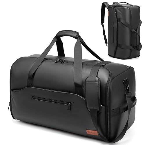 Garment Duffle Bags for Travel,Moulyan Convertible Garment Bag with Shoe  Compartment,3 in Waterproof Travel Suit Bag with Shoulder Strap for Men 