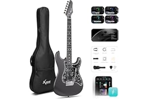 Enya XMARI Smart Electric Guitar with Built-in DSP Effects, 4 Presets, USB-C OTG Recording, Headphone Output, Custom Ceramic 