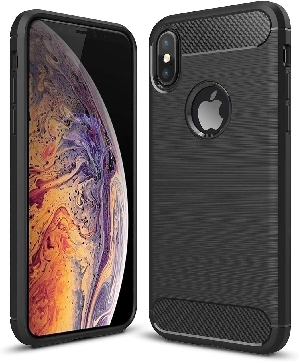iPhone XR Case,Litarena Carbon Fiber Design Slim Flexible