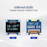 ELEGOO 0.96In OLED Display 128x64 I2C 3Pcs Blue Yellow Driver for Arduino view 3