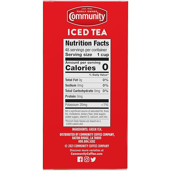 COMMUNITY COFFEE GREEN TEA BAGS, INDIVIDUAL SIZE, 48 COUNT (PACK OF 1)