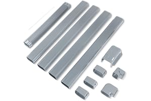 LyPrem Grey 16.5Ft Mini Split Line Set Cover 4" PVC Line Cover Kit for Mini Split and Central Air Conditioner & Heat Pump