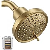 WCQQ Fixed Shower Head ＆ Filter COMBO ! Anti - Chlorine Hard Water Filtered Shower Heads- 7 Sprays High Pressure Showerheads 