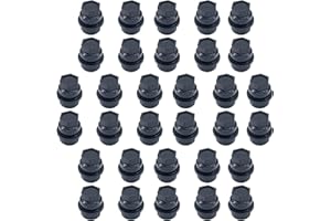DAYDMALY 32PCS Lug Nut Covers Compatible with Chevy GMC 2500 1500 Full Size Truck Thread M27-2.0, Hexagon 22mm, Height 40mm,Black Wheel Lug Nut Covers Caps Replace for 15646250 6116071 711025 99956