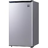 RCA RFR322-B RFR322 3.2 Cu Ft Single Door Mini Fridge with Freezer, Platinum, Stainless