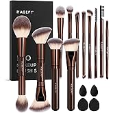MAGEFY Makeup Brushes 22-in-12 Professional Makeup Brush Set Double-End Make Up Brushes for Powder Concealers Eye Shadows Blu