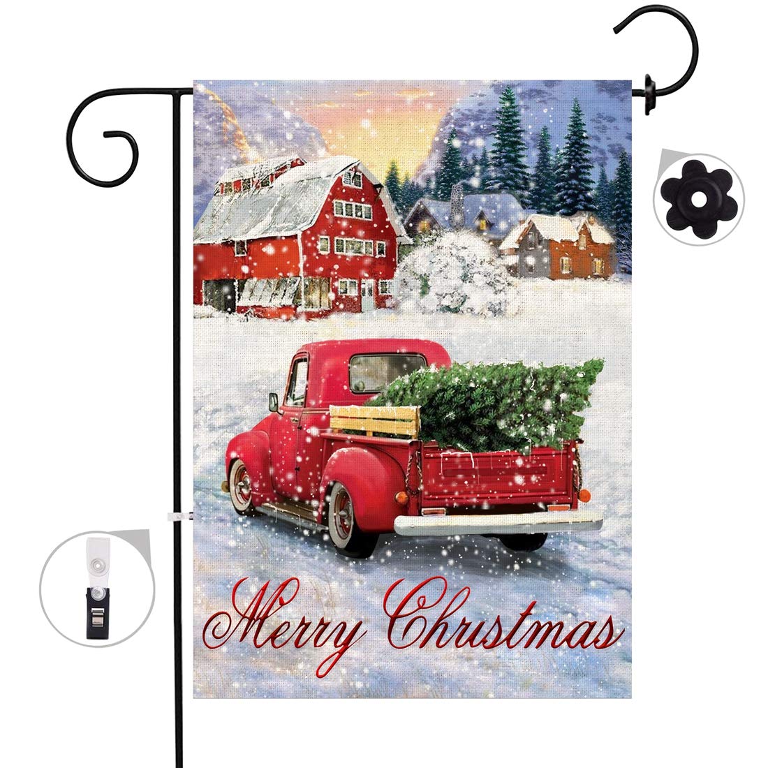 Best 12.5 X 18 Garden Flag Christmas