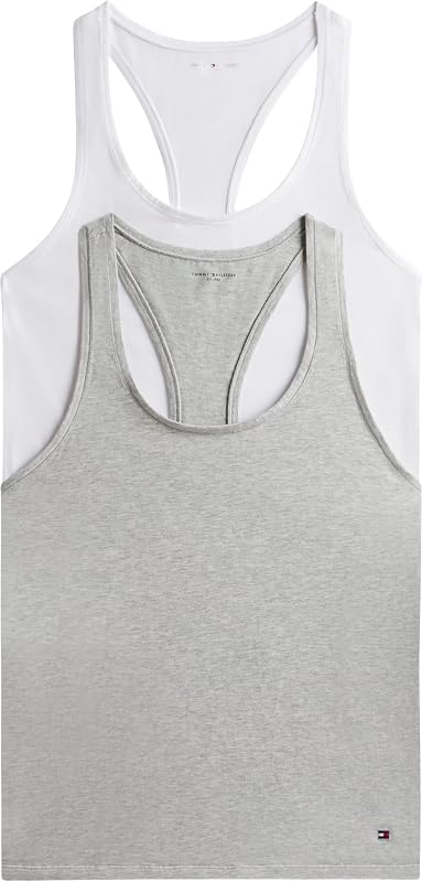 Débardeurs Lot de 2 Femme avec Stretch, Multicolore (White/Light Grey HTHR), XS — photo 1 sur 6