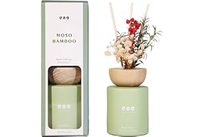 SoxComfy Reed Diffuser Set with Really Dried Flowers, 5.1 oz Essential Oils Scented Diffuser with Sticks, Air Fresheners Home Fragrance for Bathroom Shelf Decor & Gift