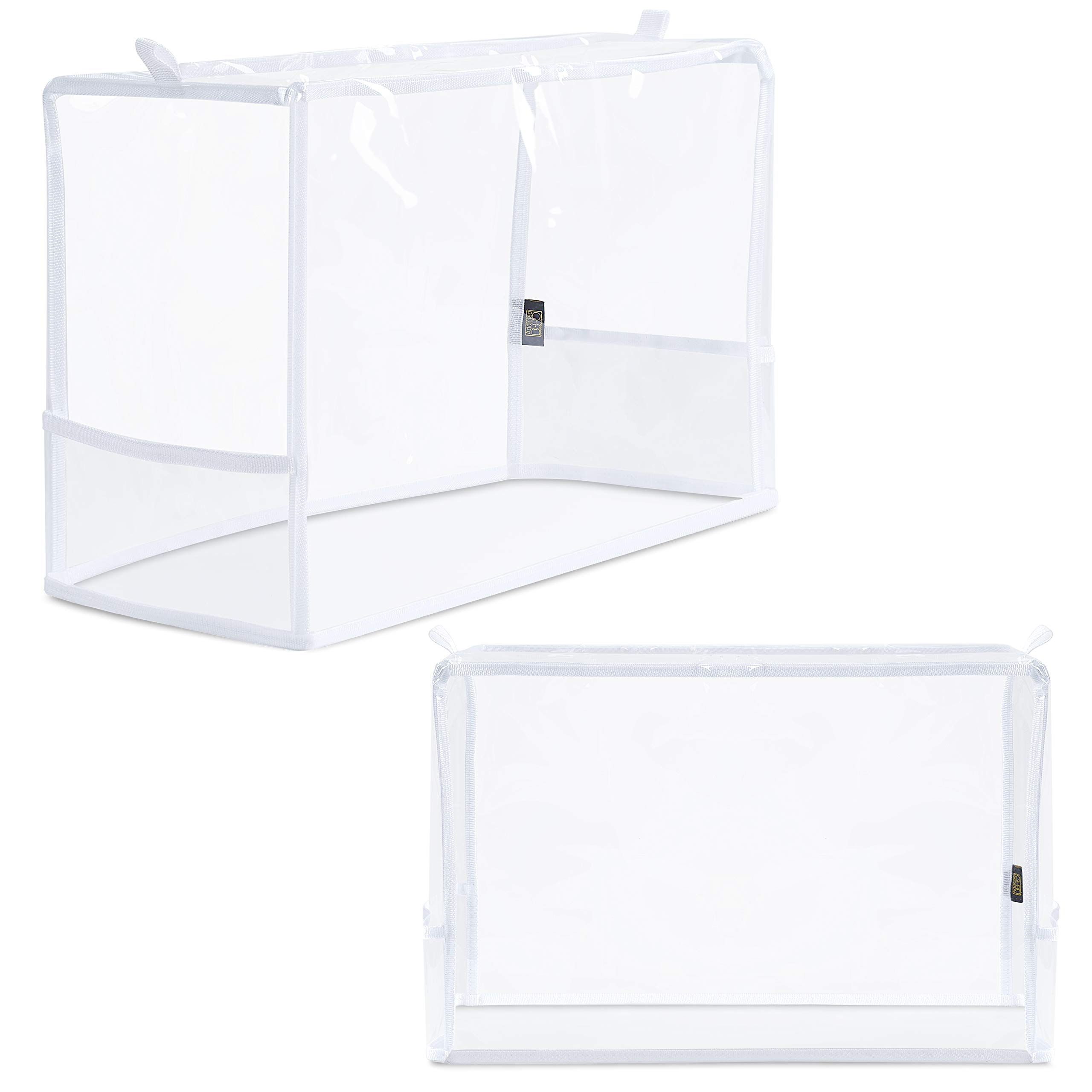 Sewing Machine Cover with Convenient Pockets - Protective Quilted Dust Cover Pro - Universal for Most Standard Singer & Brother Machines - | Rodi's (Clear)