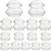 15pcs Cupping Therapy Set-Professional Silicone Cupping, Suitable for Body Facial Back Massage/Deep Myofascial Release/Pain Relief/Cellulite Reduction(Clear)