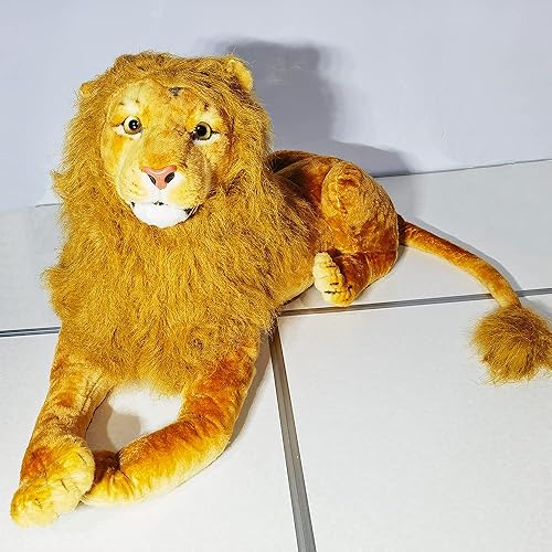AIRROAD Stuffed Lion Animal，Big Huge Lion Plush Pillow Toy, Cute
