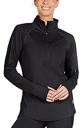 icyzone Women's Workout Yoga Track Jacket 1/2 Zip