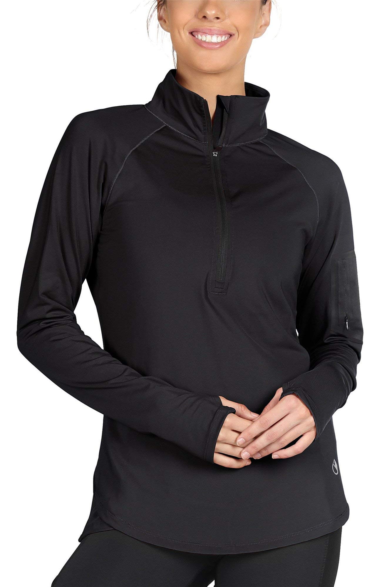 icyzone Women's Workout Yoga Track Jacket 1/2 Zip