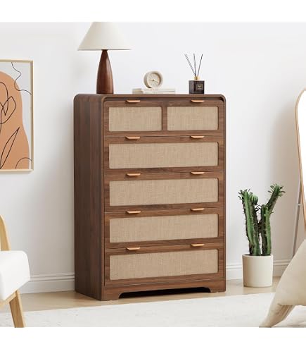 mid century tall dresser Noak Modern (5 Drawer) GREENGUARD Gold Certified Haven 5 Drawer Dresser with