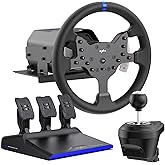 PXN V99 3.2Nm Force Feedback Gaming Steering Wheel | 270-900 Degree, 11.8-inch, Hall 3-Pedal, H Shifter - Sim Racing Wheel for PC, PS4, Xbox One, Xbox Series X|S