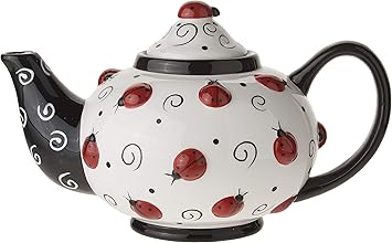 Ladybug With Swirls Teapot For Kitchen Decor And Teas Amazon Co