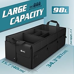 Sposuit Extra Large Trunk Organizer 98L Collapsible