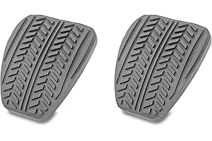 Suspenix Brake Pedal Covers, Clutch Pedal Pads Compatible with Ford 1994-2004 Mustang with Manual Transmission