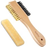 YEHFHSU 2-Piece Suede Brush and Suede Eraser, Suede Cleaner Kit, Suede Brush for Shoes Effectively Solves Stubborn Stains on Soft Bristle Shoes