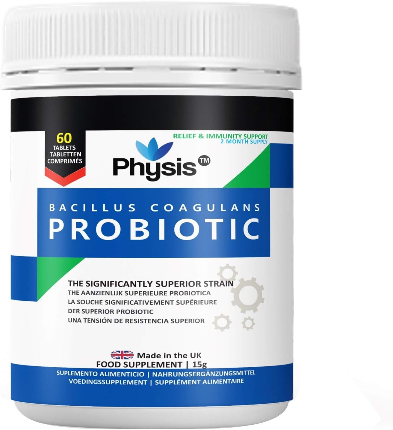 Physis Bacillus Coagulans Probiotics Contains 60 Tablets Provides a