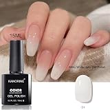 Kanorine Jelly Gel Polish Neutral Milky White 15ml Nude Set view 4