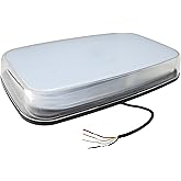 VSWD Compact Mini Light Bar Clear Dome Amber/Yellow 72 LED SAE/R65 Flashing Light Strobe Beacon