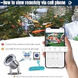 Barlus 5MP IP Camera 304 Stainless Steel POE 32Ft Cable Koi Pond Aquarium view 5