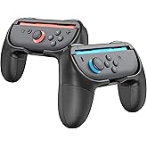 Fintie Grips for Nintendo Switch 2 (2025) Joy-Con, [Ergonomic Design] Wear-Resistant Comfort Game Controller Handle Kit for Switch Next Gen 2025 Joy Con, 2-Pack (Black)