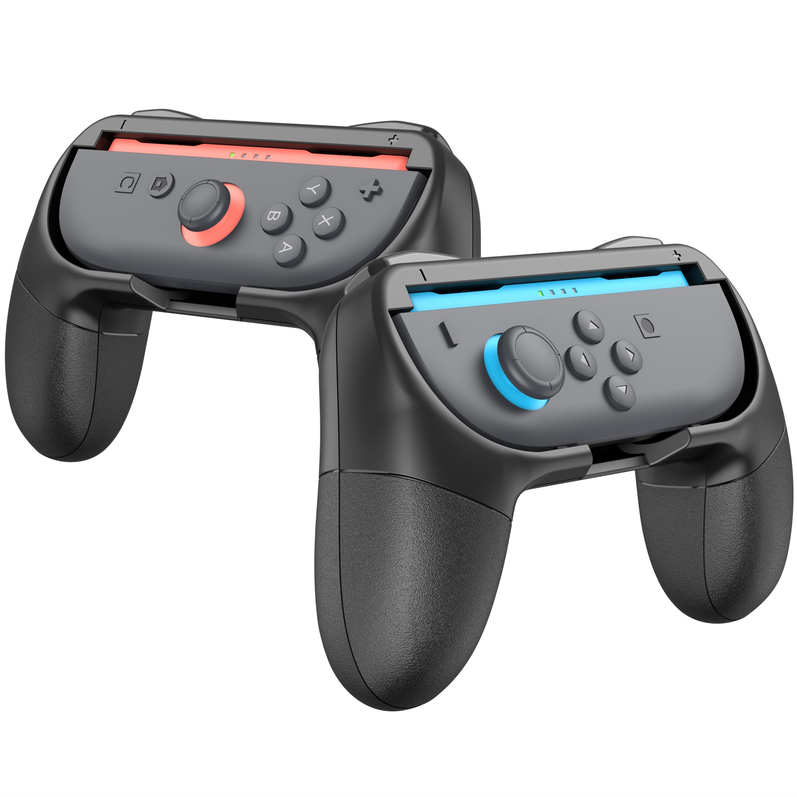 Fintie Grips for Nintendo Switch 2 (2025) Joy-Con, [Ergonomic Design] Wear-Resistant Comfort Game Controller Handle Kit for Switch Next Gen 2025 Joy Con, 2-Pack (Black)
